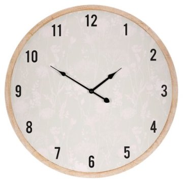 Autronic Zidni sat Wall clock - diameter 58 cm, MDF, delicate floral pattern (HA1732)