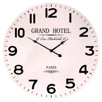 Autronic Zidni sat Wall clock - diameter 58 cm, MDF, white, grand hotel (HA1731)
