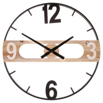Autronic Zidni sat Wall clock - diameter 60 cm, mix of metal and MDF (HA1738)