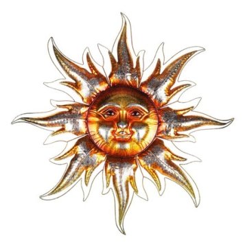 Autronic Zidna dekoracija Sun - metal wall decoration, copper-gold (FH2257)