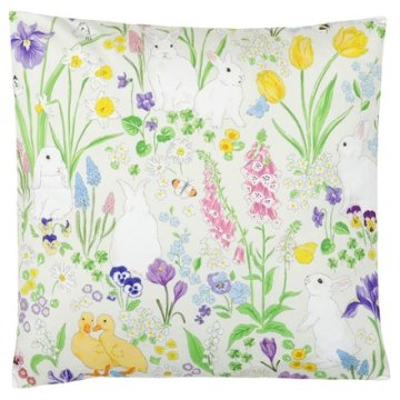 Autronic Jastuk Cushion with filling - Easter motif, velvet, 45 x 45 cm (UBR090-1)