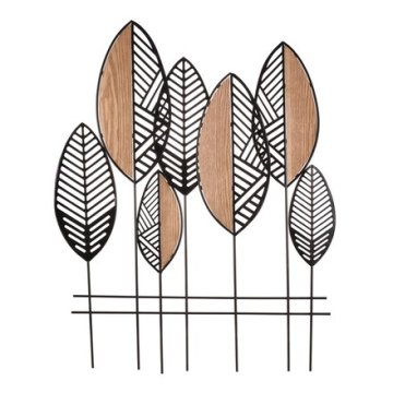 Autronic Zidna dekoracija Wall decoration - leaves, MDF and metal (FA23-033)