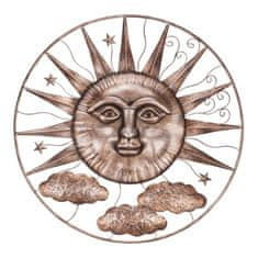 Autronic Zidna dekoracija Sun with clouds - metal wall decoration, copper (FH2253)