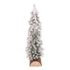 Autronic Božićni ukrasi Spruce on a log - trio, mini, 34 cm, green, snowy (VAN219)