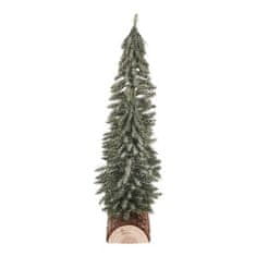 Autronic Božićni ukrasi Spruce on a log - trio, mini, 34 cm, green, frosted (VAN218)