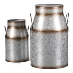 Autronic Metalna vaza Metal vase, set of 2. Design with roses. (OK6387)