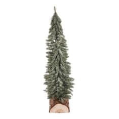 Autronic Božićni ukrasi Spruce on a log - trio, mini, 34 cm, green, frosted (VAN218)