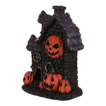 Autronic Mala kuća Magnesia House - Halloween, LED lighting, black with pumpkins (KEO096)