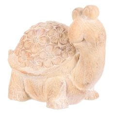 Autronic Vrtni ukrasi Turtle - magnesium, larger, flower pattern, wood imitation (SM507-L)