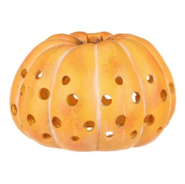 Autronic Ukras Round pumpkin with holes - magnesium, large, yellow (MT645 YEL)