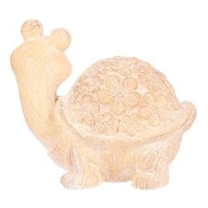 Autronic Vrtni ukrasi Turtle - magnesium, larger, flower pattern, wood imitation (SM507-L)