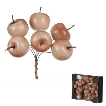 Autronic Ukras Apples on a wire - beige, price per pack (36 pcs) (PRA013 BEI)