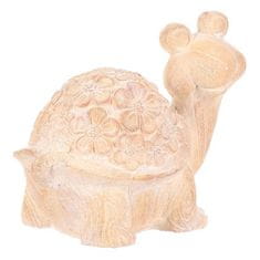 Autronic Vrtni ukrasi Turtle - magnesium, larger, flower pattern, wood imitation (SM507-L)