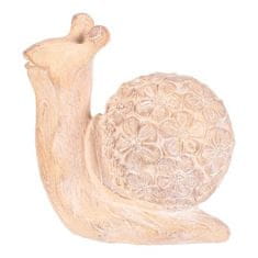 Autronic Vrtni ukrasi Snail - magnesium, larger, flower pattern, wood imitation (SM506-L)