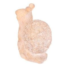 Autronic Vrtni ukrasi Snail - magnesium, larger, flower pattern, wood imitation (SM506-L)