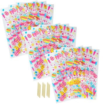 HOME & MARKER® Uskrsne vrećice za poklone s uzorkom zečića i jaja 33x43 cm, 9 kom | E3ASTERBAGS