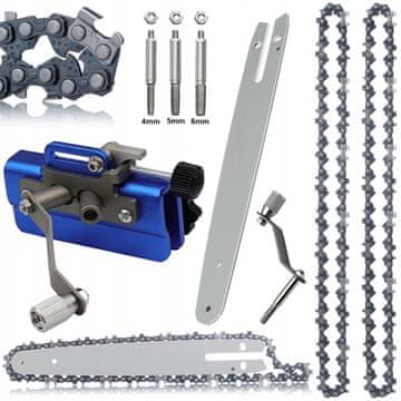 Rosfix Set Pila Vodilica 8" + 2X Lanac 1/4" + Ručna Oštrilica – Kaljena Čelik | Precizno Rezanje Drva