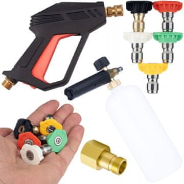 Rosfix Set Za Visokotlačni Čistač M22 – Pjenilica 1L + 5 Mlaznica | Kompatibilno S Kärcher HD/Lavor/Parkside | 275 BAR