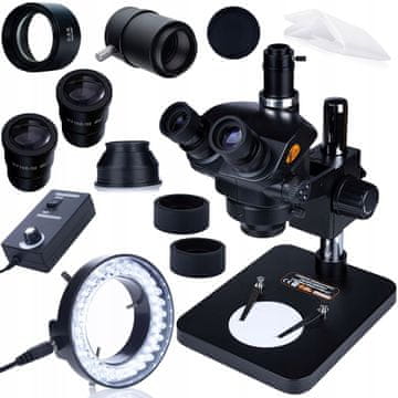 Rosfix Mikroskop Trinokularni Rosfix Capella PRO Mscp-T-Ps1-B – Zoom 7-45X | Osvjetljenje LED 56X | C-Mount 25 MM