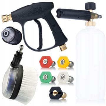 Rosfix Set Za Visokotlačni Čistač Jetkit Ultra Foam QC-M22 – Pjenilica 1L 200 BAR | Kompatibilno S Kärcher, Lavor, Parkside