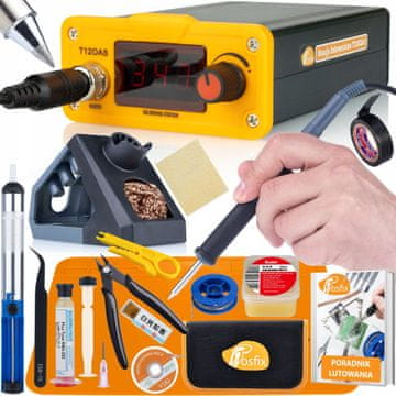 Rosfix Set Orange Akbash T12 – Lemilica T12 LCD, 75W | 200–450°C, Brzo Zagrijavanje, Organizator