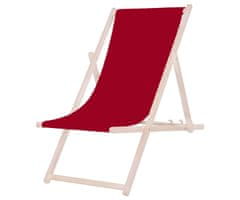 Platinet PSW sklopiva ležaljka, drvena, bordo crvena