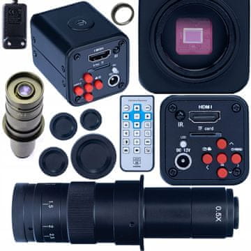 Rosfix Set Mikroskop Norma Black PRO 2W1 – Kamera Hdmi 1080P + Objektiv 180X | Fullhd, 4K, C-Mount