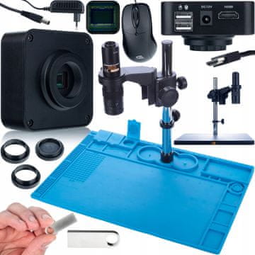 Rosfix Set Mikroskop Earth PRO Mcep-0.5X, Mikroskopska Kamera Gemini PRO 16Mp, Silikonska Mata 480X320MM | Visoka Kvaliteta, Hdmi, Antistatička, Toplinska Otpornost