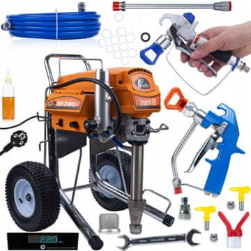 Rosfix Airless Raspršivač Tornado PRO Rtr5 UltraSpray – 4000W, 22MPA, 6.5L/Min | Pištolj Black Spray Bs500