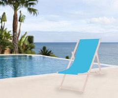 Platinet PSW sklopiva ležaljka, drvena, svijetlo plava