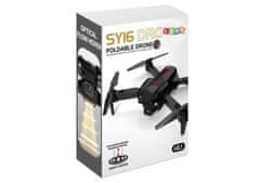 Lean-toys Punjivi LED sklopivi dron s HD kamerom 2,4 GHz SY16 FLOW HOVER