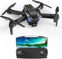 Lean-toys Punjivi LED sklopivi dron s HD kamerom 2,4 GHz SY16 FLOW HOVER