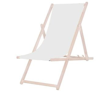 Platinet PSW sklopiva ležaljka, drvena, bijela