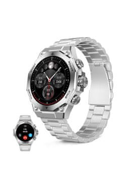 Ksix smartwatch Titanium, 1.43” AMOLED, 2 remena, 5 dana aut., srebrni