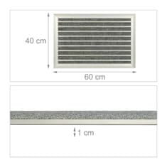 Northix Aluminijski otirač za vrata s četkastim trakama protiv prljavštine