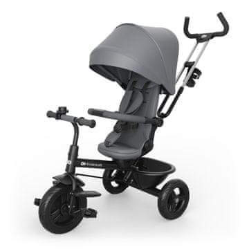 Kinderkraft Aston 2 Plus 6v1 dječji tricikl, sivi