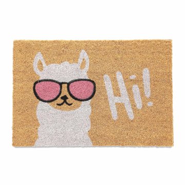 Northix Otirač od kokosovih vlakana s motivom lame