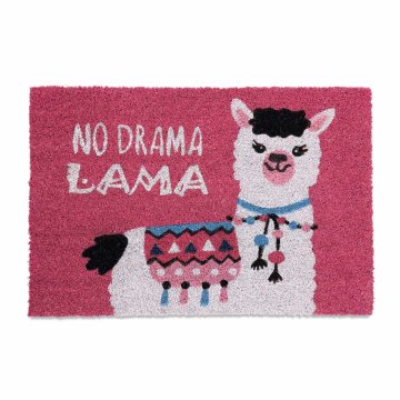 Northix Otirač od kokosovih vlakana s motivom lame, neklizajući