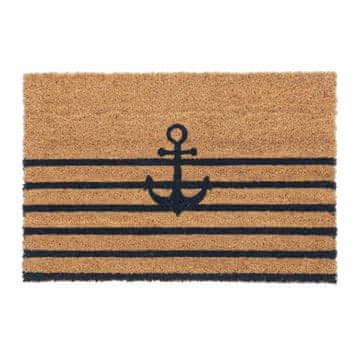 Northix Otirač od kokosovih vlakana s motivom sidra, 60x40 cm