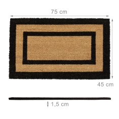 Northix Duguljasti otirač od kokosovih vlakana, neklizajući