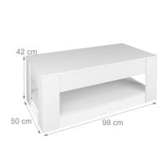 Northix Sklopivi stolić za kavu s podiznom pločom i prostorom za pohranu