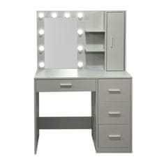 Aga Toaletni stolić s ogledalom i osvjetljenjem Mat bijeli