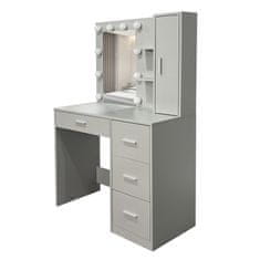 Aga Toaletni stolić s ogledalom i osvjetljenjem Mat bijeli