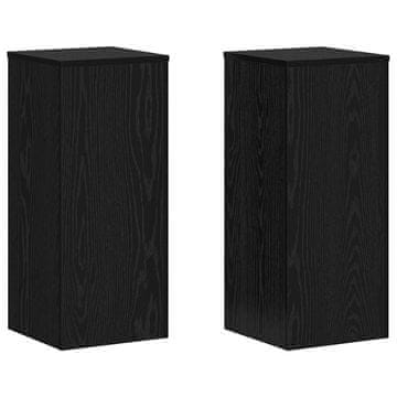 Vidaxl Stalak za biljke 2 szt. Crni hrast 30 x 30 x 70 cm