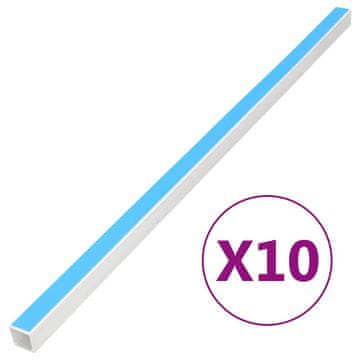 Vidaxl Kanalice za kabele samoljepljive 10x10 mm 10 m PVC