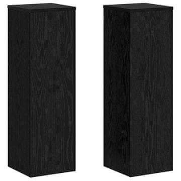 Vidaxl Stalak za biljke 2 szt. Crni hrast 25 x 25 x 80 cm