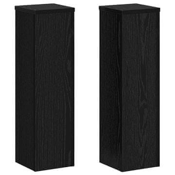 Vidaxl Stalak za biljke 2 szt. Crni hrast 17 x 17 x 60 cm