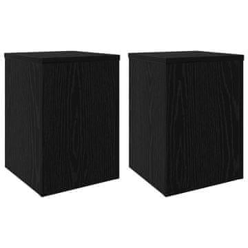 Vidaxl Stalak za biljke 2 szt. Crni hrast 25 x 25 x 35 cm