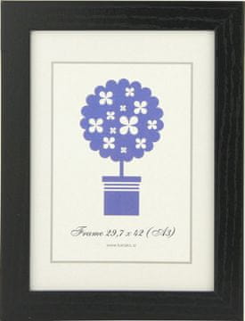 Karako Okvir za fotografiju 29,7x42 cm, drvo - MDF, stolni, zidni, 70 crni A3