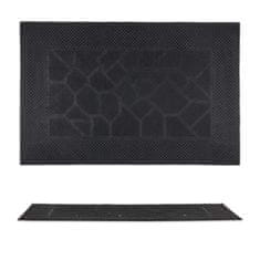 Northix Gumeni otirač za vrata neklizajući crni s uzorkom